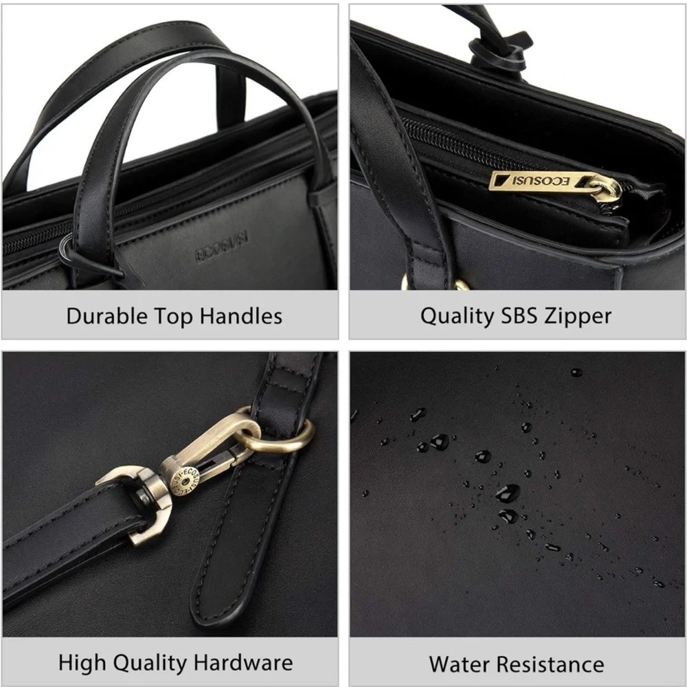 Black Handbag Tote Bag Backpack Work Bag Convertible Shoulder Bag